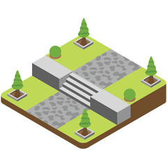 
A simple isolated park flat icon vector 
