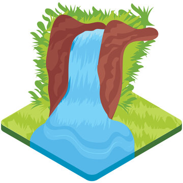 
Aerial drone view of top waterfall icon image 
