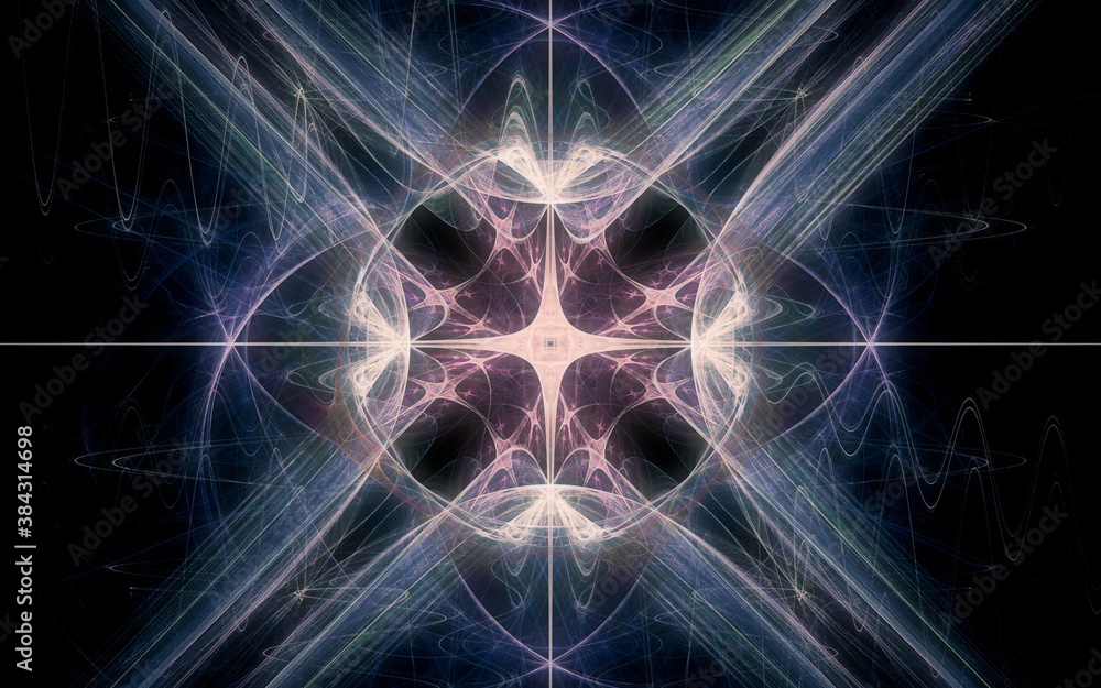Fototapete digital generated image in the form of abstract geometric shapes of various shades and colors for us