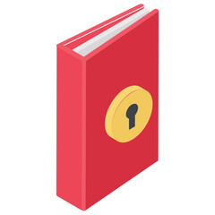 
Keyhole over book conceptualizing book lock 
