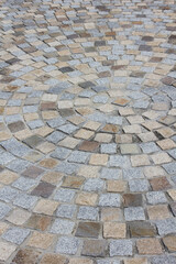 オープンガレージの石のタイル