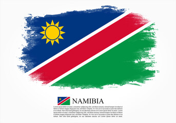 Textured and vector flag of Namibia drawn with brush strokes. Texture and vector flag of Namibia drawn with brush strokes.