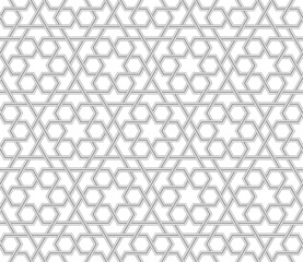 Seamless geometric pattern with light grey background, Vector Illustration