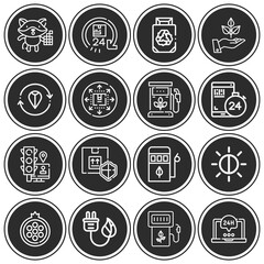 Obraz premium 16 pack of brightness lineal web icons set