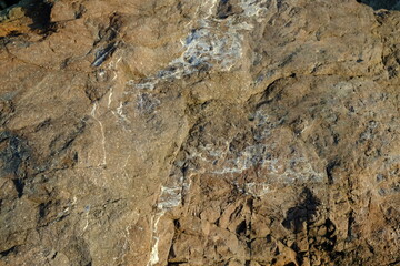 Background from a stone of igneous rock. Wallpaper made of textures of boulders of volcanic origin....