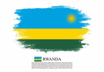 Textured and vector flag of Rwanda drawn with brush strokes. Texture and vector flag of Rwanda drawn with brush strokes.