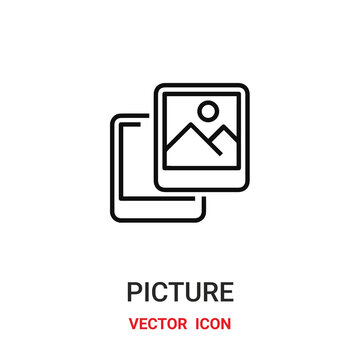 picture icon vector symbol. picture symbol icon vector for your design. Modern outline icon for your website and mobile app design.