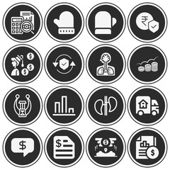 16 pack of institutions  filled web icons set