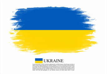 Textured and vector flag of Ukraine drawn with brush strokes. Texture and vector flag of Ukraine drawn with brush strokes.