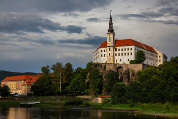 Fototapeta na wymiar Decin castle in Czech republic