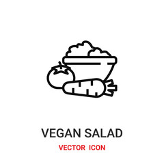 Salad vector icon. Modern, simple flat vector illustration for website or mobile app. Vegan salad symbol, logo illustration. Pixel perfect vector graphics	