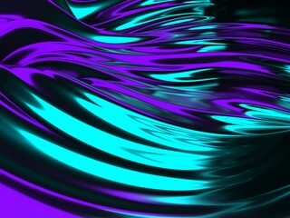 Colorful Liquid metallic wavy background