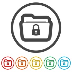 Locked tile ring icon, color set