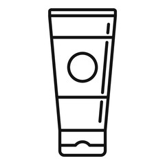 Tattoo cream tube icon. Outline tattoo cream tube vector icon for web design isolated on white background