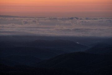 
wonderful landscape above the clouds