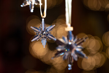 Hanging snowflake/star ornaments
