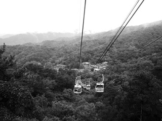 Fototapeta premium Cable cars in nature