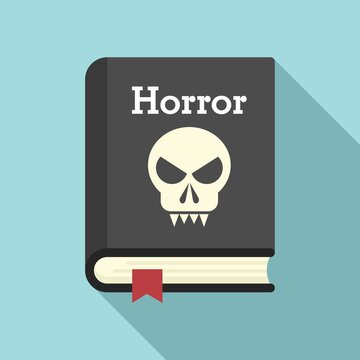 Horror Book Icon. Flat Illustration Of Horror Book Vector Icon For Web Design