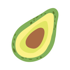 Avocado icon, flat style. Vector illustration.