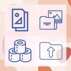 Simple set of ganglion related lineal icons