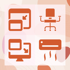 Simple set of alleviate related filled icons