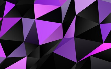 Obraz premium Light Pink, Blue vector triangle mosaic texture.