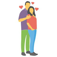 
Woman putting hand on mans shoulder, couple dance 
