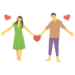 
Woman putting hand on mans shoulder, couple dance 
