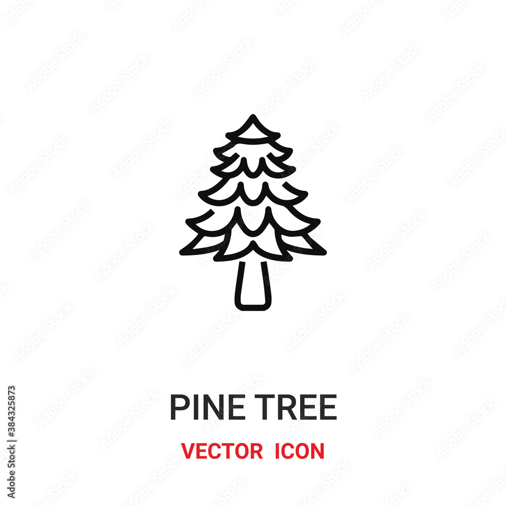Poster pine tree vector icon . modern, simple flat vector illustration for website or mobile app. tree symb