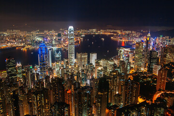 Fototapeta na wymiar Hong Kong Skyline at Dusk