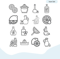 Simple set of spectral colour related lineal icons.