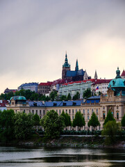 Fototapeta na wymiar Prague Castle across Vltava river