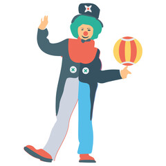 
A joker clown for circus 
