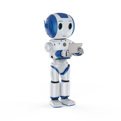 robot with ditigal tablet