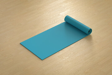 blue yoga mat
