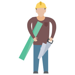 
A construction foreman to design buildings 
