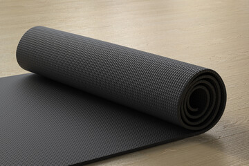 Black yoga mat