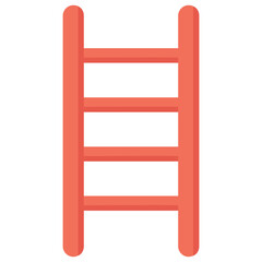 
A wooden antique ladder is a construction equipment 
