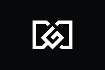 Minimal Innovative Initial MG logo and GM logo. Letter M G MG GM creative elegant Monogram. Premium Business logo icon. White color on black background