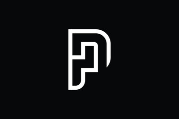 Minimal Innovative Initial PN logo and NP logo. Letter N P PN NP creative elegant Monogram. Premium Business logo icon. White color on black background - obrazy, fototapety, plakaty