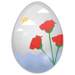 
A decorative egg for easter 
