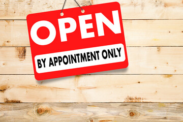 Open By Appointment Only concept