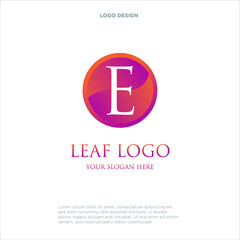 E letter colorful logo in the circle. Vector design template elements for your application or company identity.
