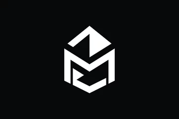 Foto op Aluminium Minimal Innovative Initial ZM logo and MZ logo. Letter M Z ZM MZ creative elegant Monogram. Premium Business logo icon. White color on black background © Fin House