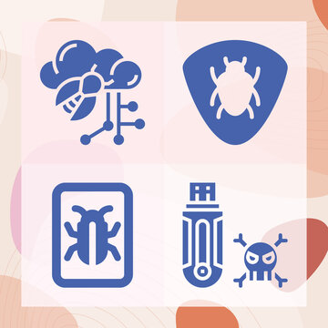 Simple Set Of Asymptomatic Related Filled Icons