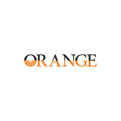 ORANGE letter logo design vector