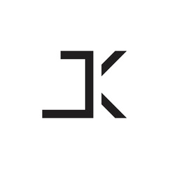 JK letter logo design vector