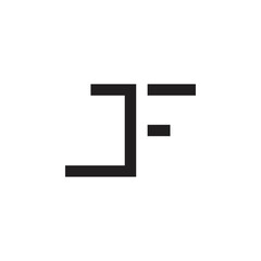 JF letter logo design vector black