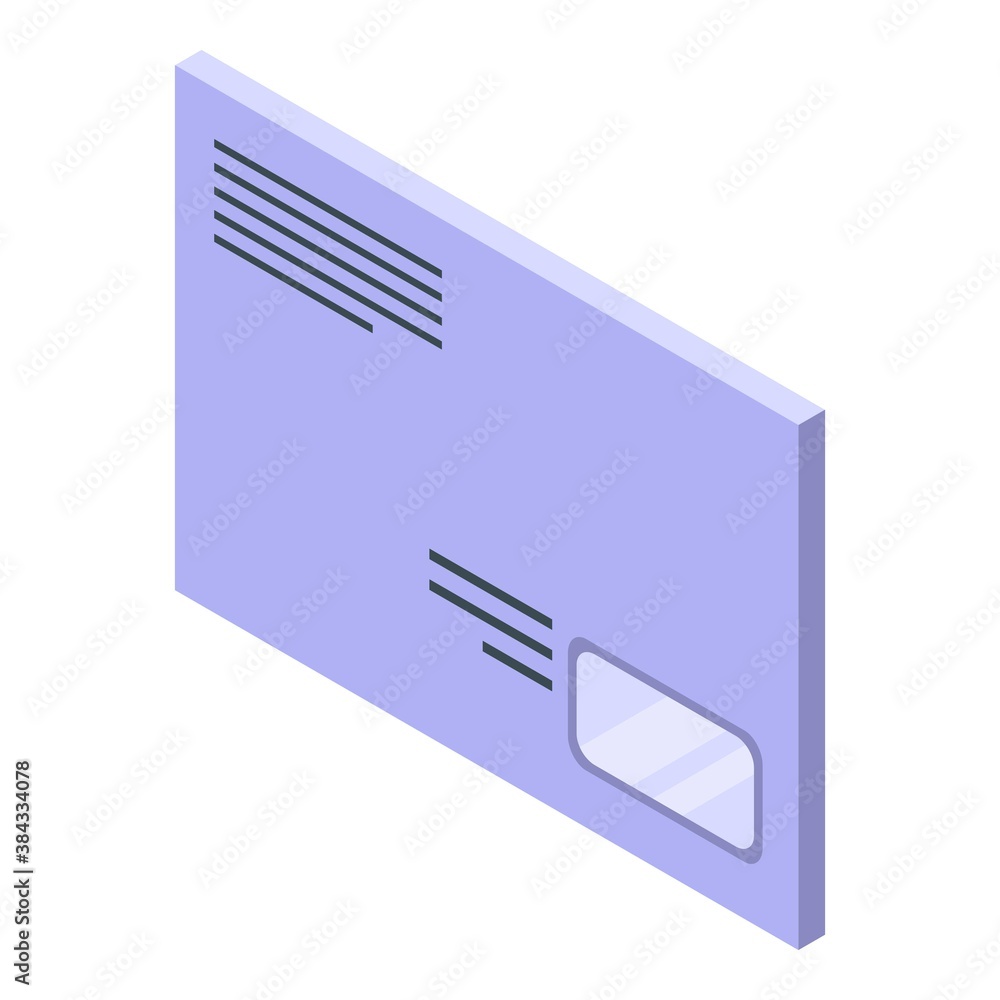 Poster paper envelope icon. isometric of paper envelope vector icon for web design isolated on white backgr