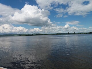 clouds over the river